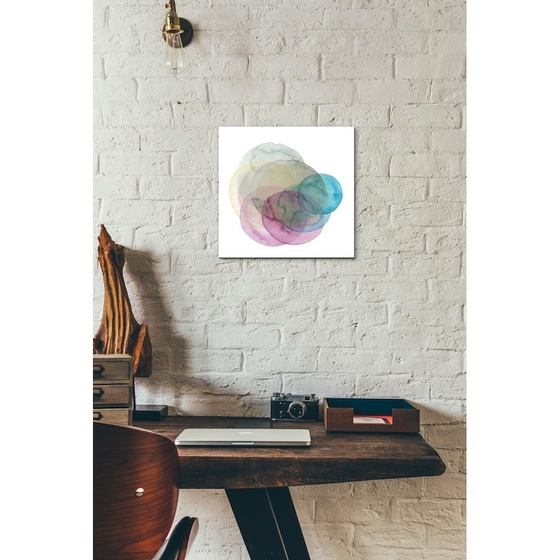Epic Graffiti 'Evolving Planets II' by Grace Popp Giclee Canvas Wall Art, 12"x12"