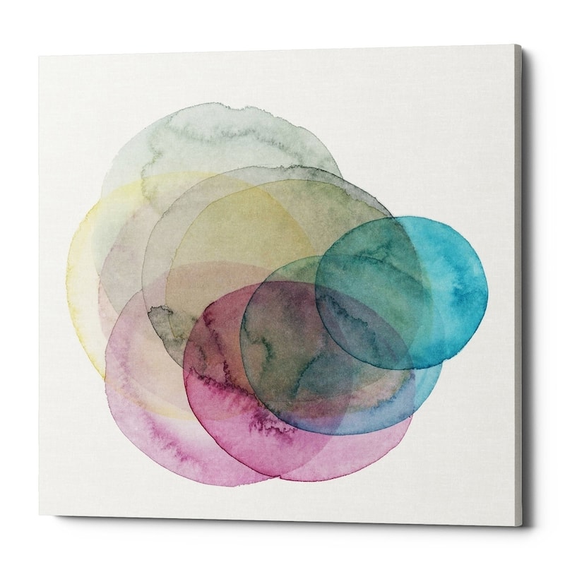 Epic Graffiti 'Evolving Planets II' by Grace Popp Giclee Canvas Wall Art, 12"x12" - 26 x 26