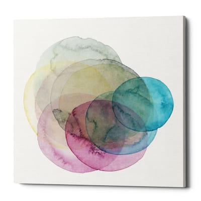 Epic Graffiti 'Evolving Planets II' by Grace Popp Giclee Canvas Wall Art, 12"x12"