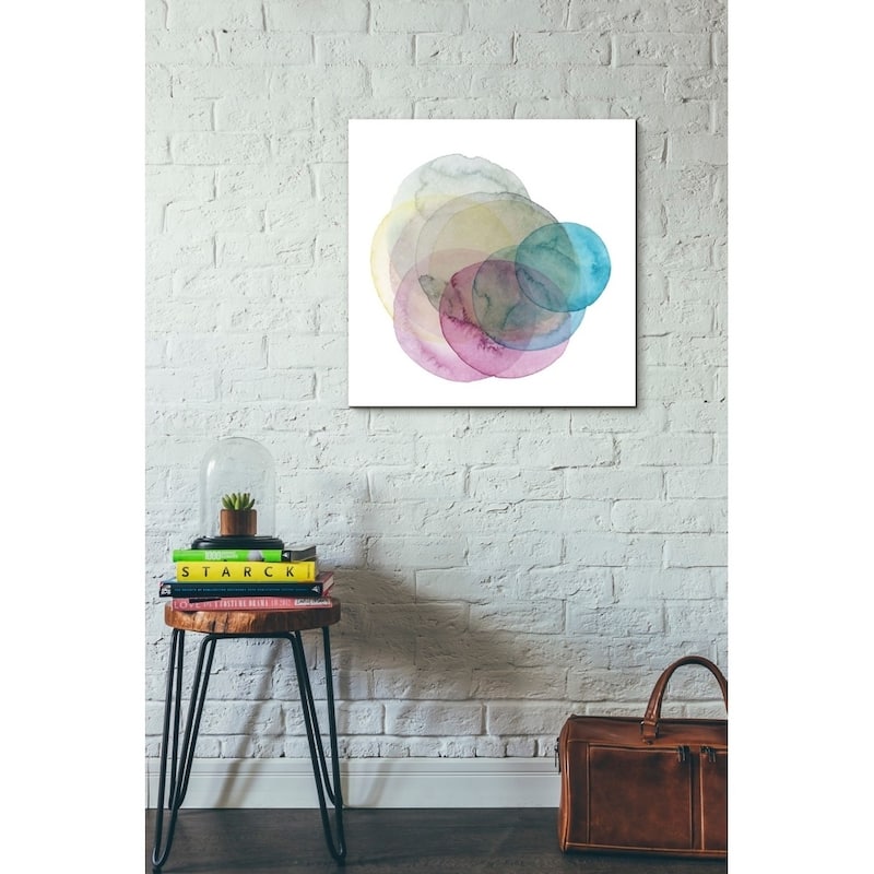 Epic Graffiti 'Evolving Planets II' by Grace Popp Giclee Canvas Wall Art, 12"x12"