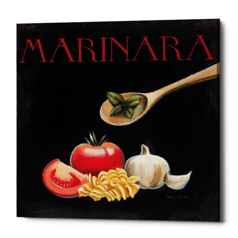 Epic Graffiti 'Italian Cuisine IV' by Marco Fabiano, Giclee Canvas Wall Art, 12"x12" - 12 x 12