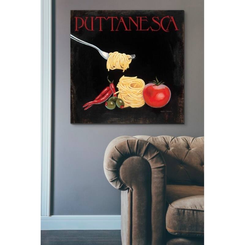 Epic Graffiti 'Italian Cuisine I' by Marco Fabiano, Giclee Canvas Wall Art, 12"x12"