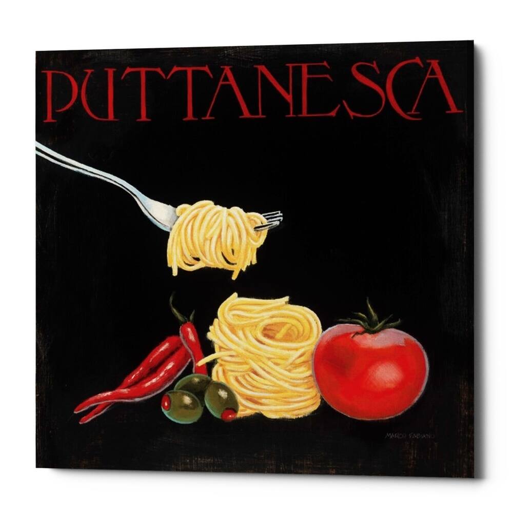 Epic Graffiti 'Italian Cuisine I' by Marco Fabiano, Giclee Canvas Wall Art, 12"x12"