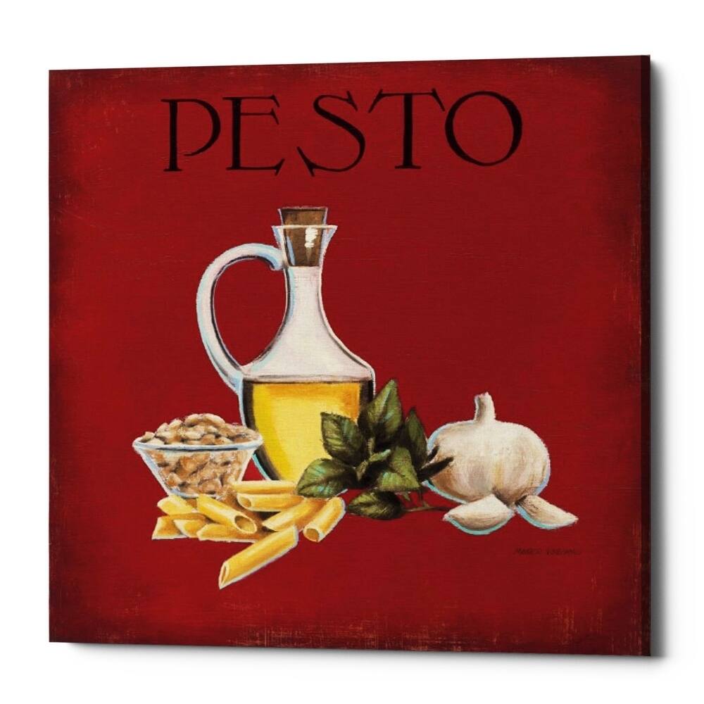 Epic Graffiti 'Italian Cuisine II' by Marco Fabiano, Giclee Canvas Wall Art, 12"x12"