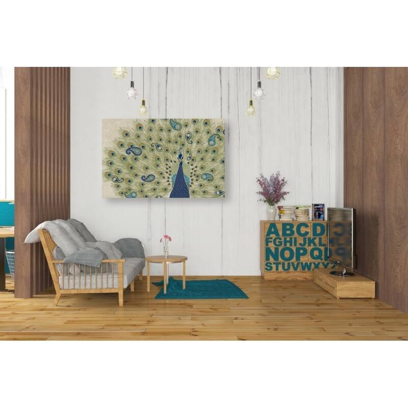 Porch & Den Veronique Charron 'Peacock Paradise II' Canvas Wall Art