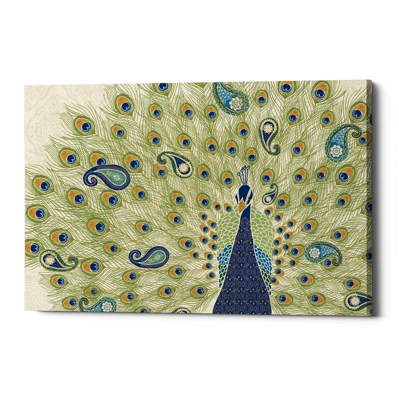 Porch & Den Veronique Charron 'Peacock Paradise II' Canvas Wall Art - 26 x 18