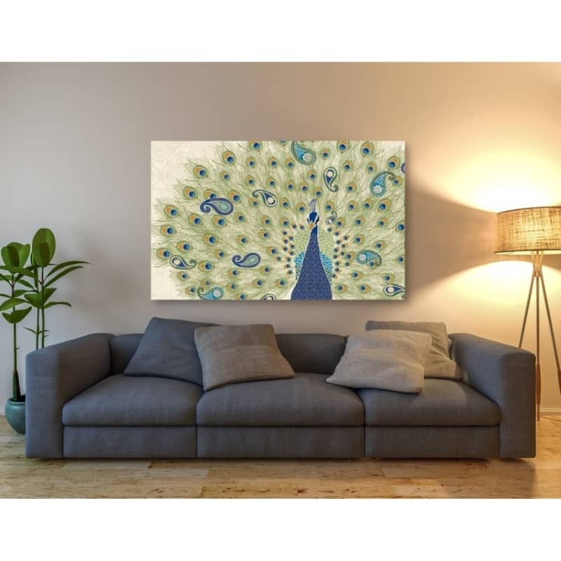 Porch & Den Veronique Charron 'Peacock Paradise II' Canvas Wall Art