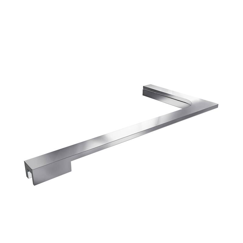 Two (2) 8 in. L-Bar Support Brackets for 10mm (3/8 in.) Glass