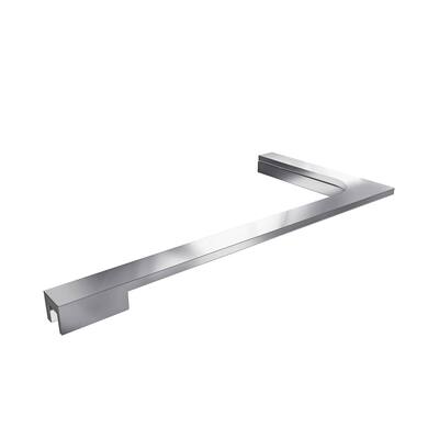 Two (2) 8 in. L-Bar Support Brackets for 10mm (3/8 in.) Glass