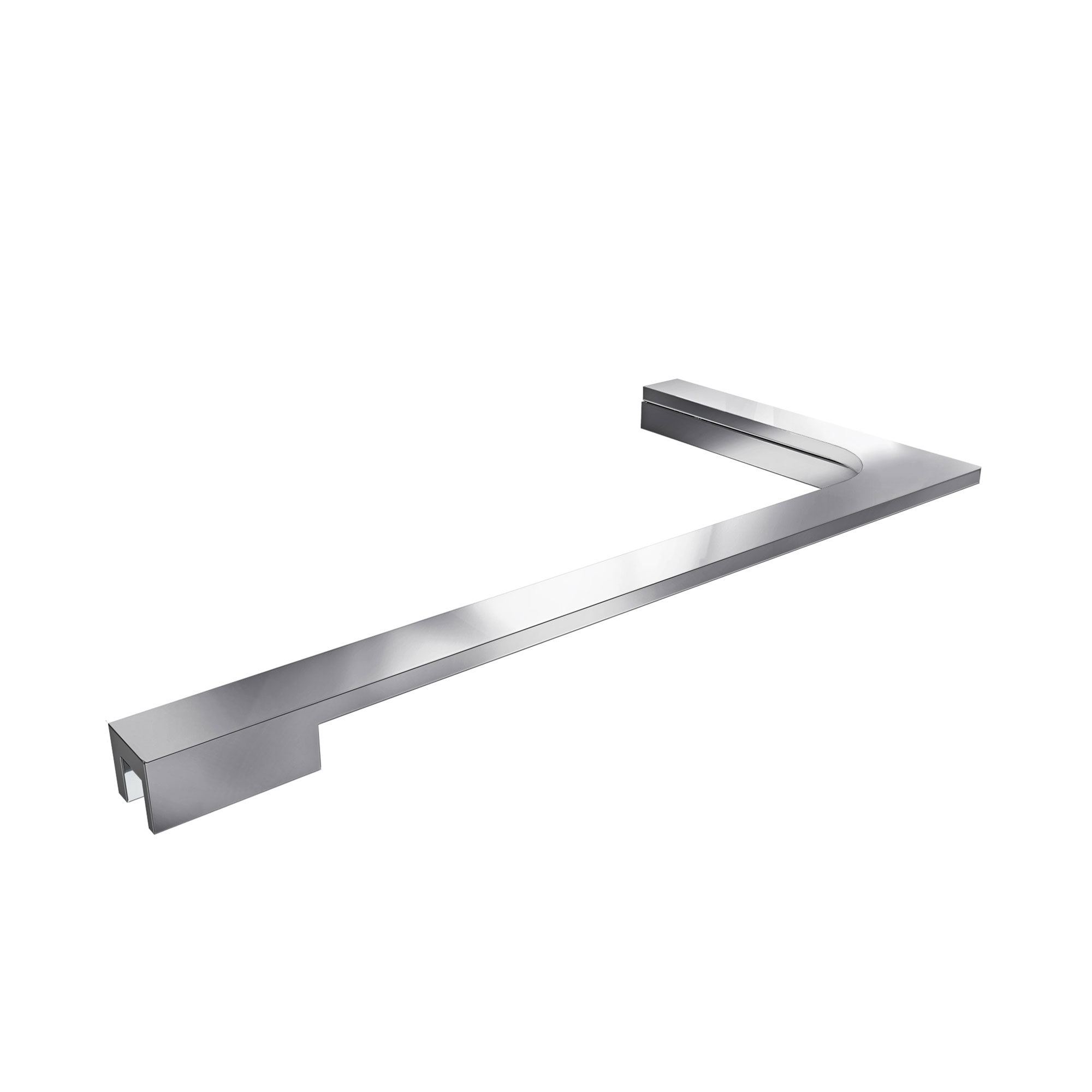 Two (2) 8 in. L-Bar Support Brackets for 10mm (3/8 in.) Glass