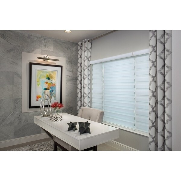 Sheer Zebra Roller Shade in Beige. Opens flyout.