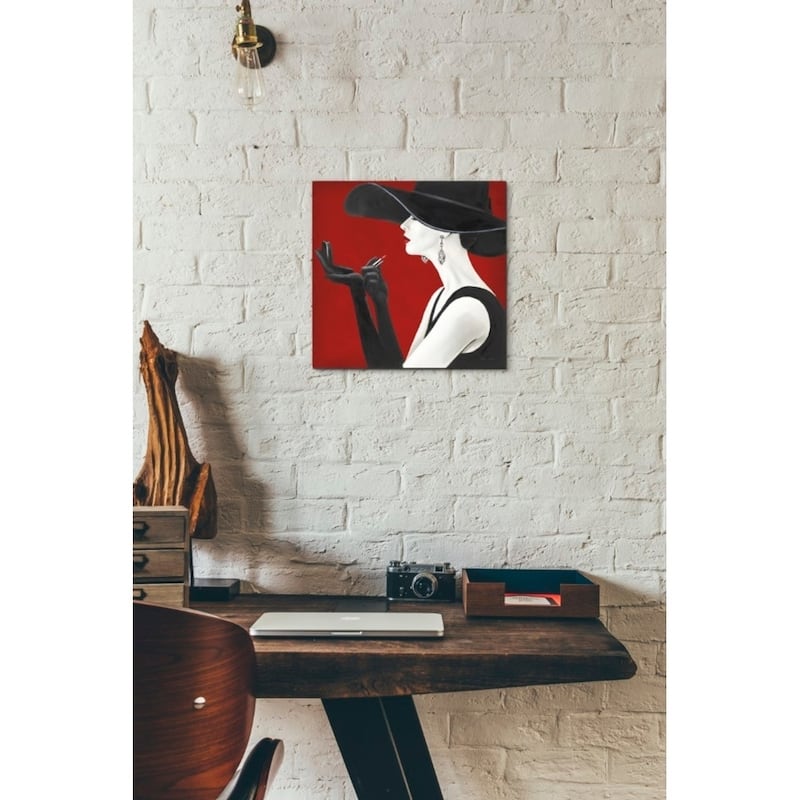 Epic Graffiti 'Haute Chapeau Rouge II' Giclee Canvas Wall Art, 12"x12"