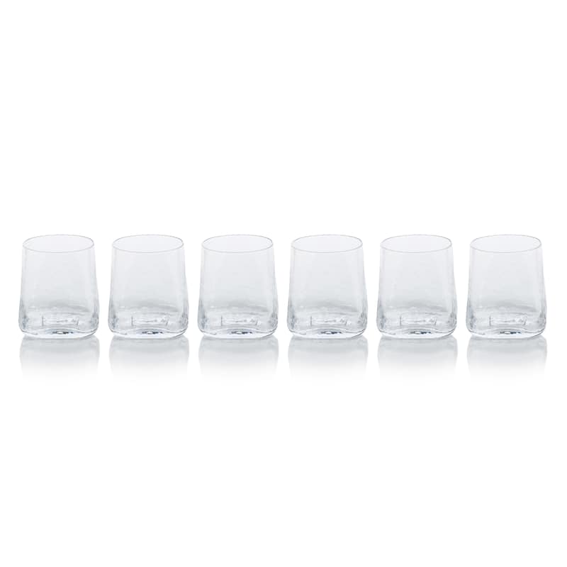 Kaberi Hammered Rock Glasses, Set of 6