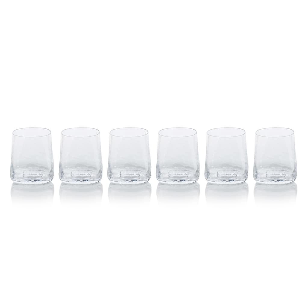 Kaberi Hammered Rock Glasses, Set of 6