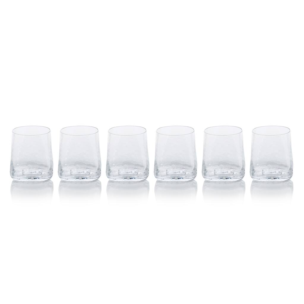 Kaberi Hammered Rock Glasses, Set of 6