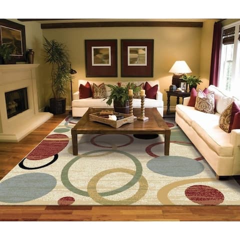 Copper Grove Parkano Abstract Circle Wool Area Rug