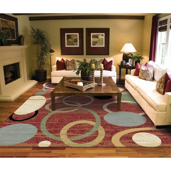 Copper Grove Parkano Abstract Circle Wool Area Rug
