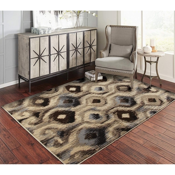 Copper Grove Riihimaki Hexagonal Beige, Grey, Chocolate, and Cream Area Rug