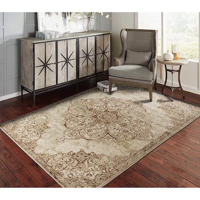 Copper Grove Pori Distressed Medallion Area Rug