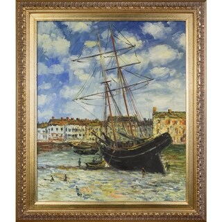 La Pastiche Claude Monet 'Boat at Low Tide, FeCamp 1881' Hand Painted ...