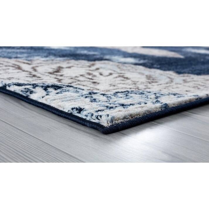 7101 Distressed Navy 8 x 10 Area Rug - 8' x 11'