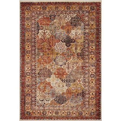Panel Distressed Cream 8 x 10 Area Rug 6450 - 8' x 10'