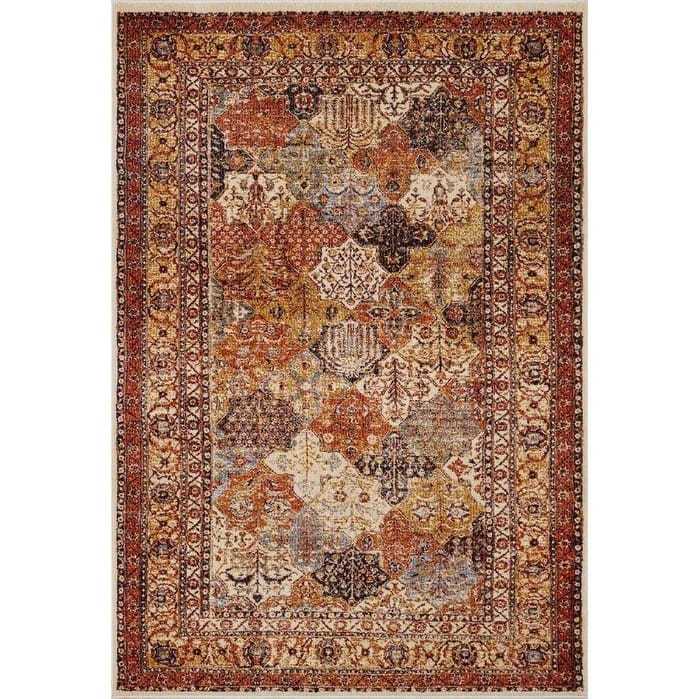 Panel Distressed Cream 8 x 10 Area Rug 6450 - 8' x 10'