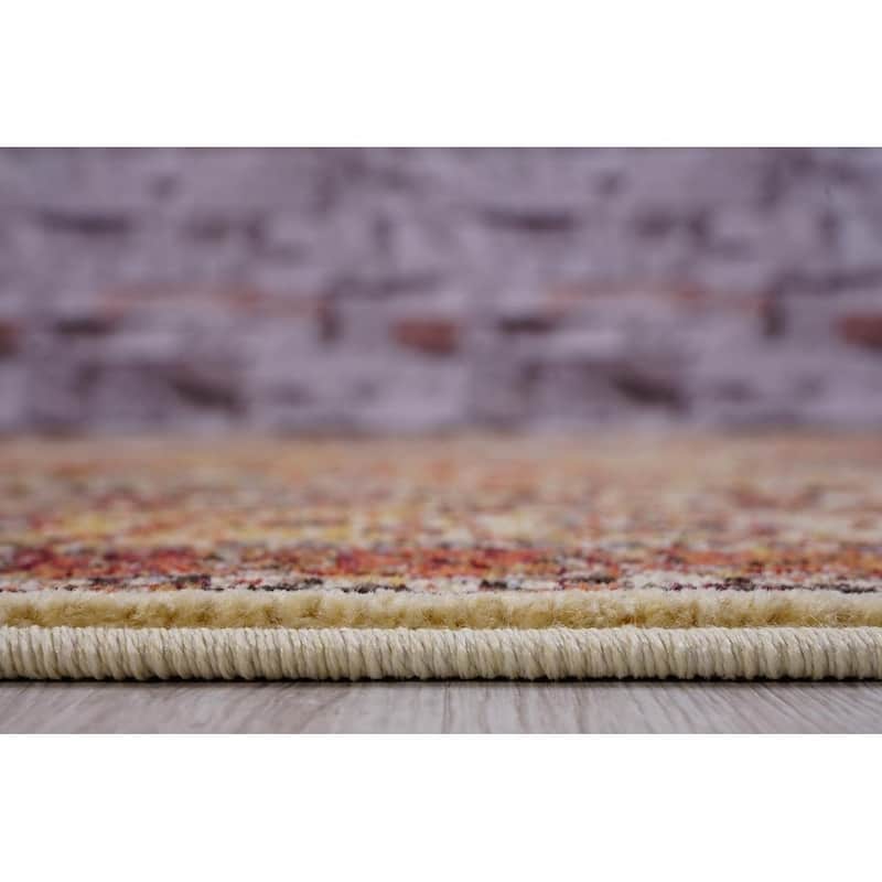 Panel Distressed Cream 8 x 10 Area Rug 6450 - 8' x 10'