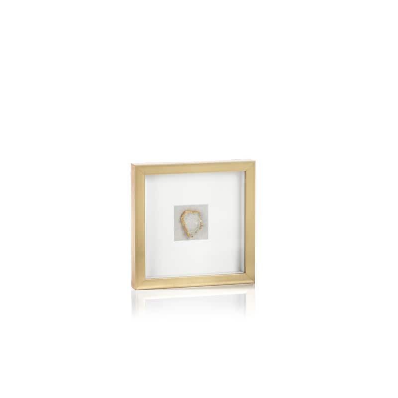 Muzo Gold Framed Crystal Wall Decor, 12 x 12