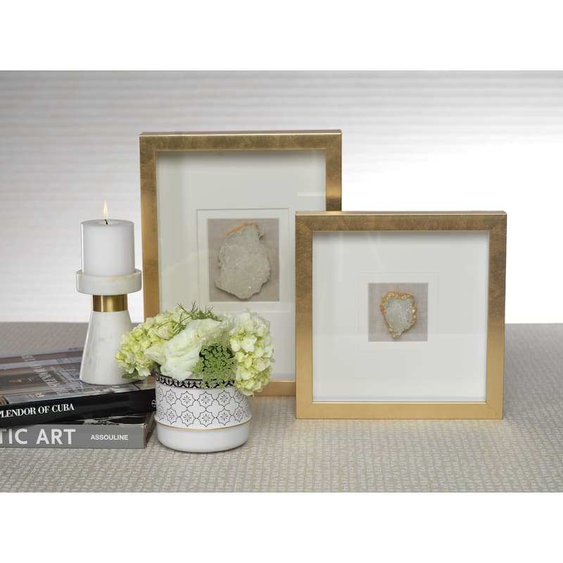 Muzo Gold Framed Crystal Wall Decor, 12 x 12