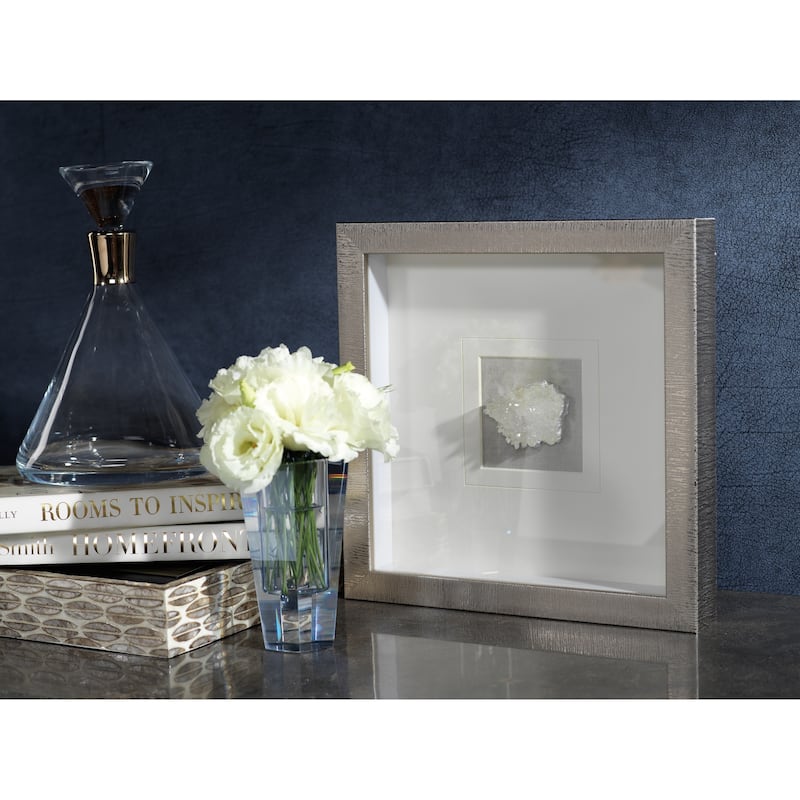 Muzo Silver Framed Crystal Wall Decor, 12 x 12