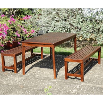 Highland 3-Piece Acacia Patio Dining Set