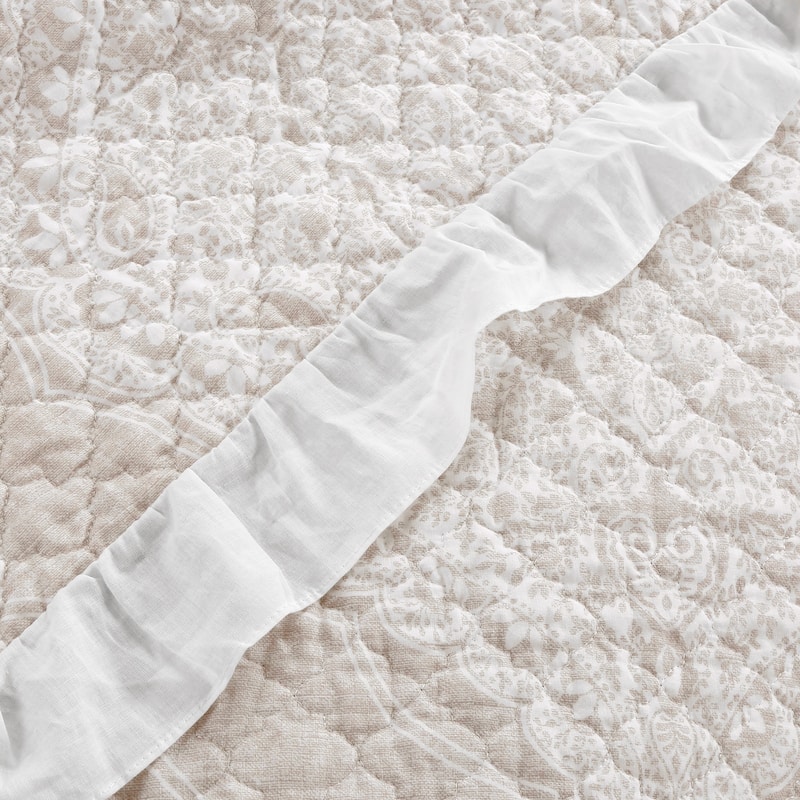 Lush Decor Lucianna Ruffle Edge Cotton 3 Piece Bedspread Set