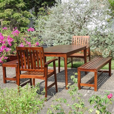 Highland 5-Piece Acacia Patio Dining Set