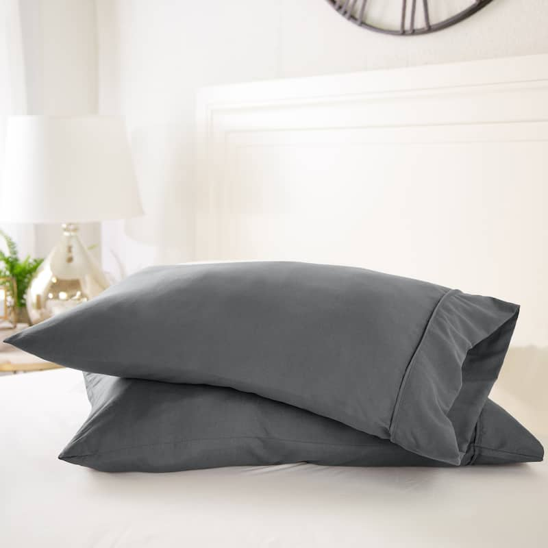 Luxury Ultra Soft 2 Piece Pillow Case Set by Becky Cameron - King - Slate