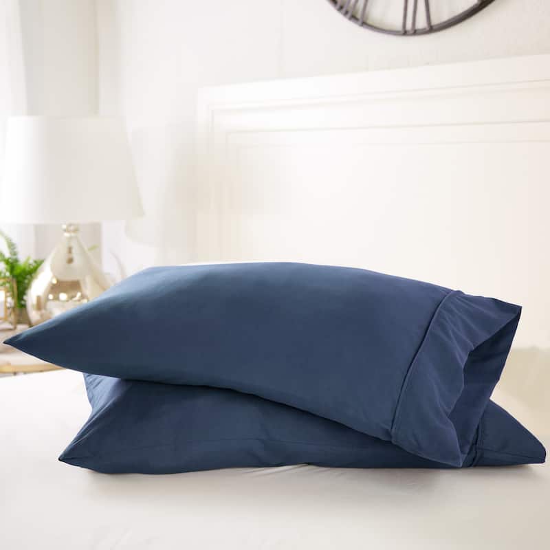 Luxury Ultra Soft 2 Piece Pillow Case Set by Becky Cameron - Standard - Midnight Blue