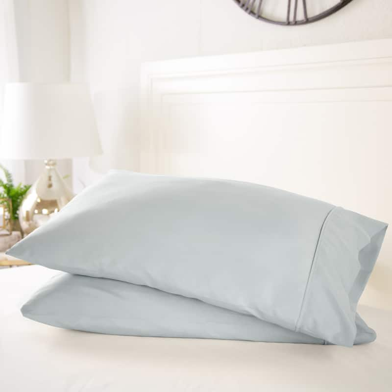 Luxury Ultra Soft 2 Piece Pillow Case Set by Becky Cameron - King - Harbor Gray