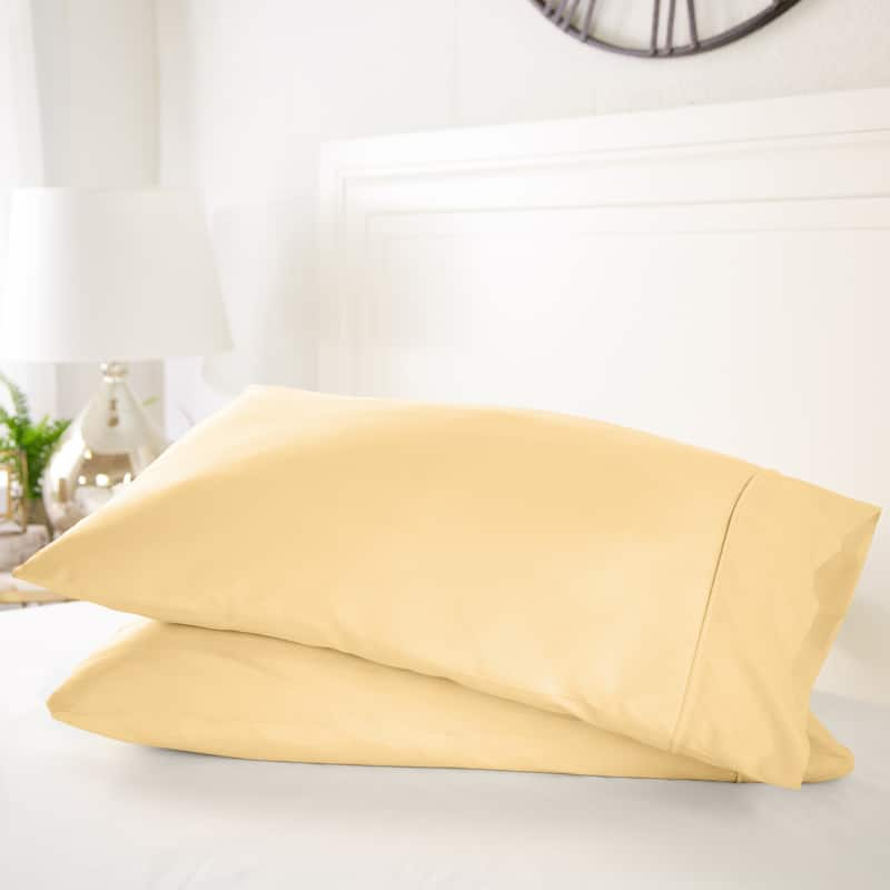 Luxury Ultra Soft 2 Piece Pillow Case Set by Becky Cameron - Standard - Honey