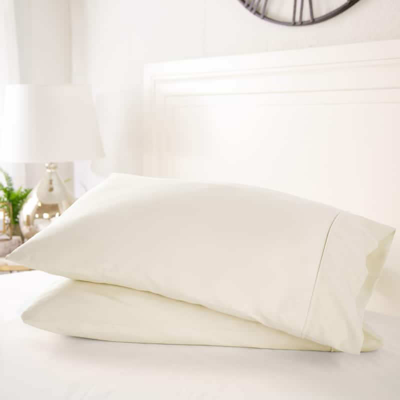 Luxury Ultra Soft 2 Piece Pillow Case Set by Becky Cameron - Standard - Vanilla