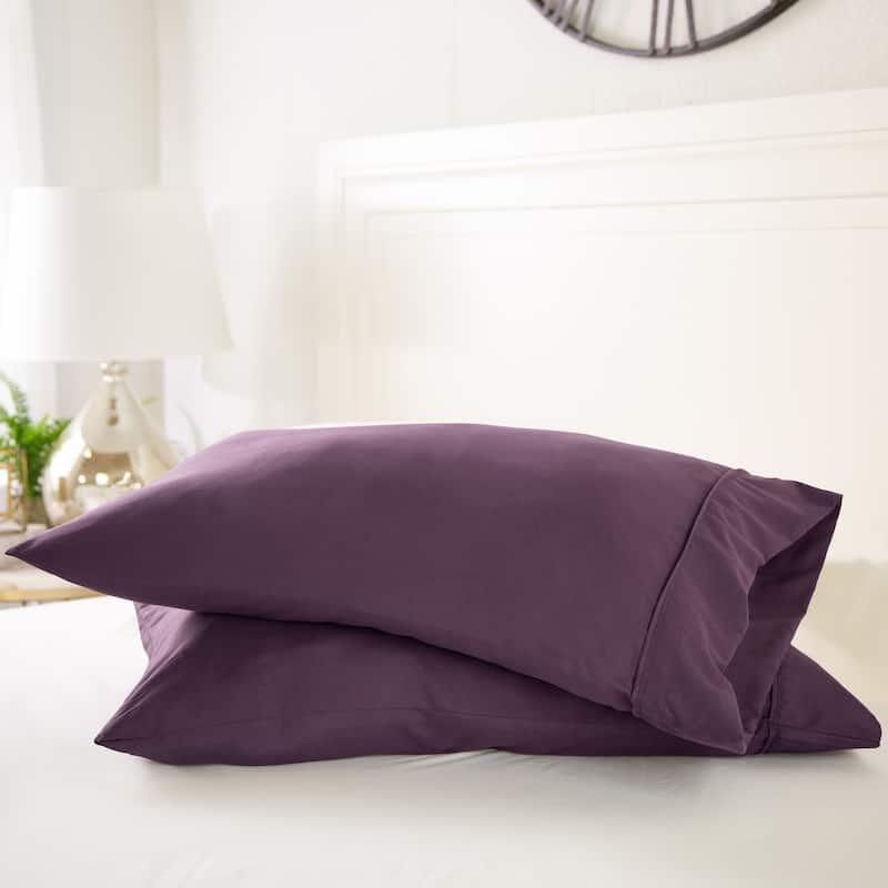 Luxury Ultra Soft 2 Piece Pillow Case Set by Becky Cameron - King - Blackberry