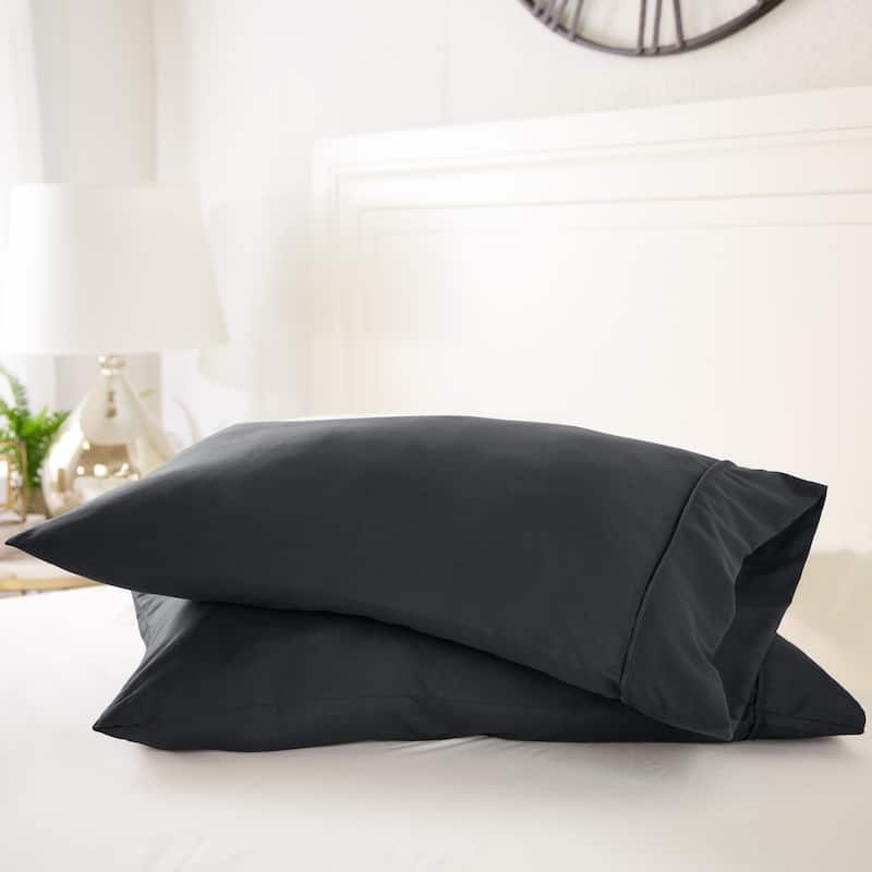 Luxury Ultra Soft 2 Piece Pillow Case Set by Becky Cameron - King - Onyx