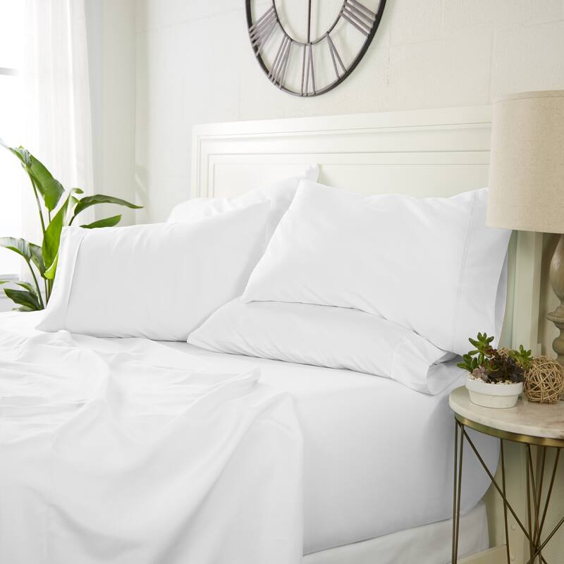 Luxury Ultra Soft 6-piece Bed Sheet Set by Simply Soft - Full - Snow White