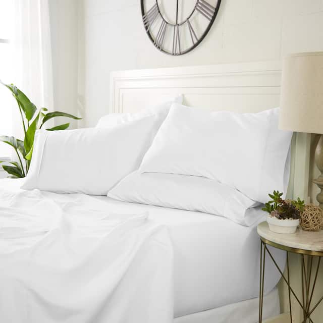 Luxury Ultra Soft 6-piece Bed Sheet Set by Home Collection - Twin XL - Snow White
