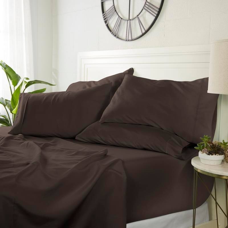 Luxury Ultra Soft 6-piece Bed Sheet Set by Simply Soft - King - Cocoa