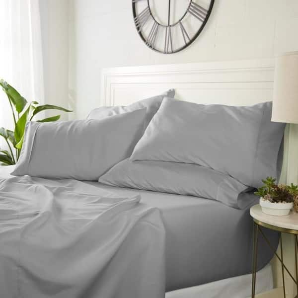 Luxury Ultra Soft 6-piece Bed Sheet Set by Simply Soft - King - Harbor Gray
