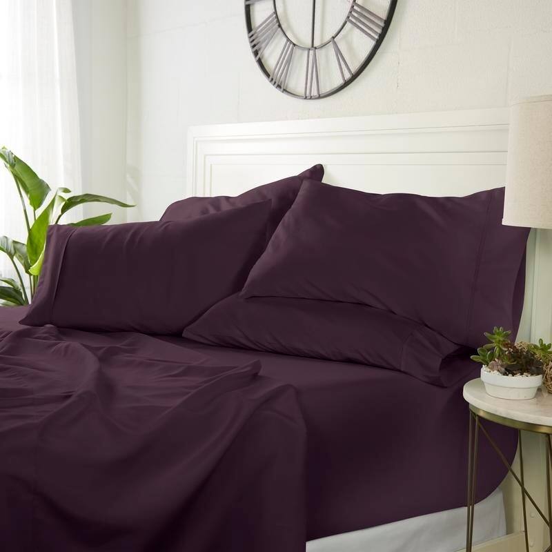 Luxury Ultra Soft 6-piece Bed Sheet Set by Simply Soft - Queen - Blackberry