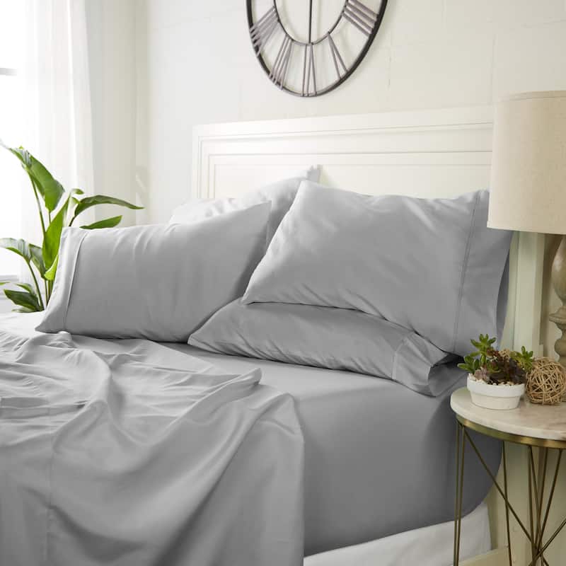 Luxury Ultra Soft 6-piece Bed Sheet Set by Home Collection - Full - Slate