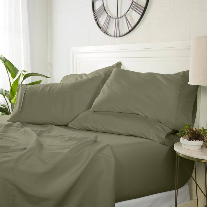Luxury Ultra Soft 6-piece Bed Sheet Set by Simply Soft - Twin - Herbal Sage