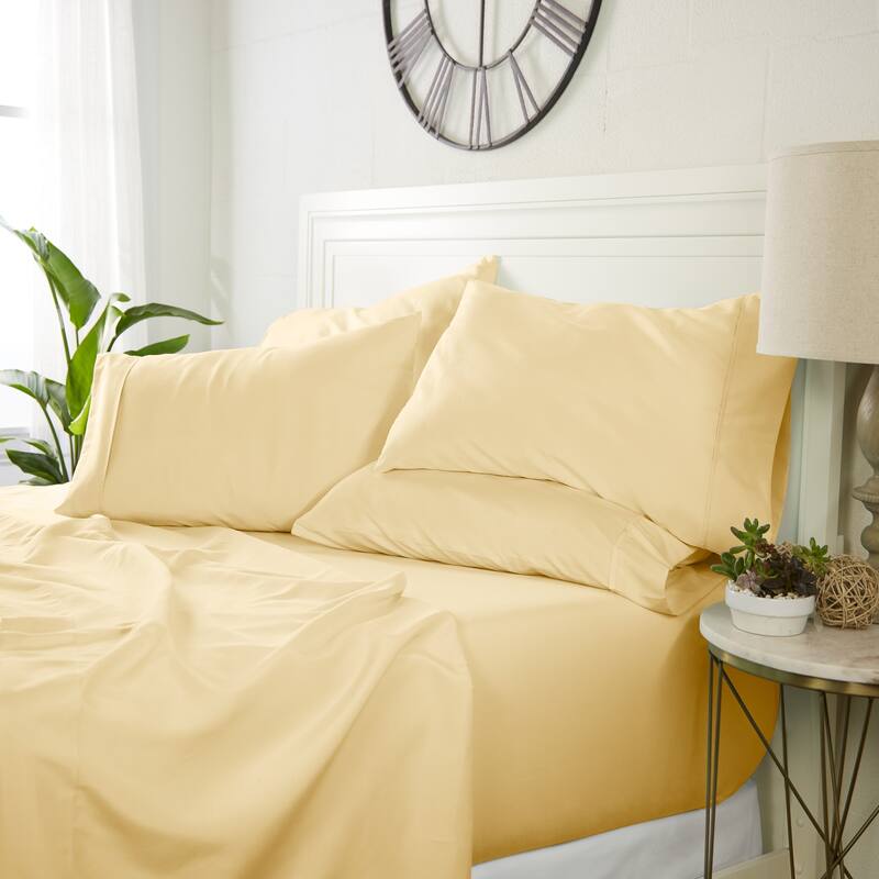 Luxury Ultra Soft 6-piece Bed Sheet Set by Simply Soft - Twin XL - Honey