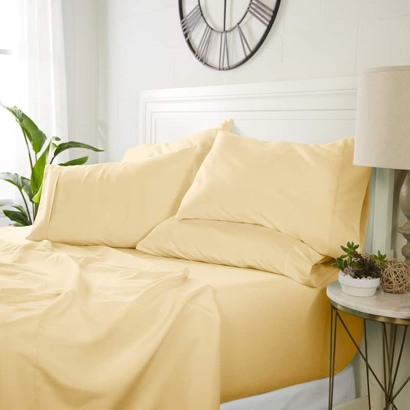 Luxury Ultra Soft 6-piece Bed Sheet Set by Home Collection - Twin XL - Honey